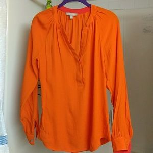 Orange Banana Republic tunic blouse